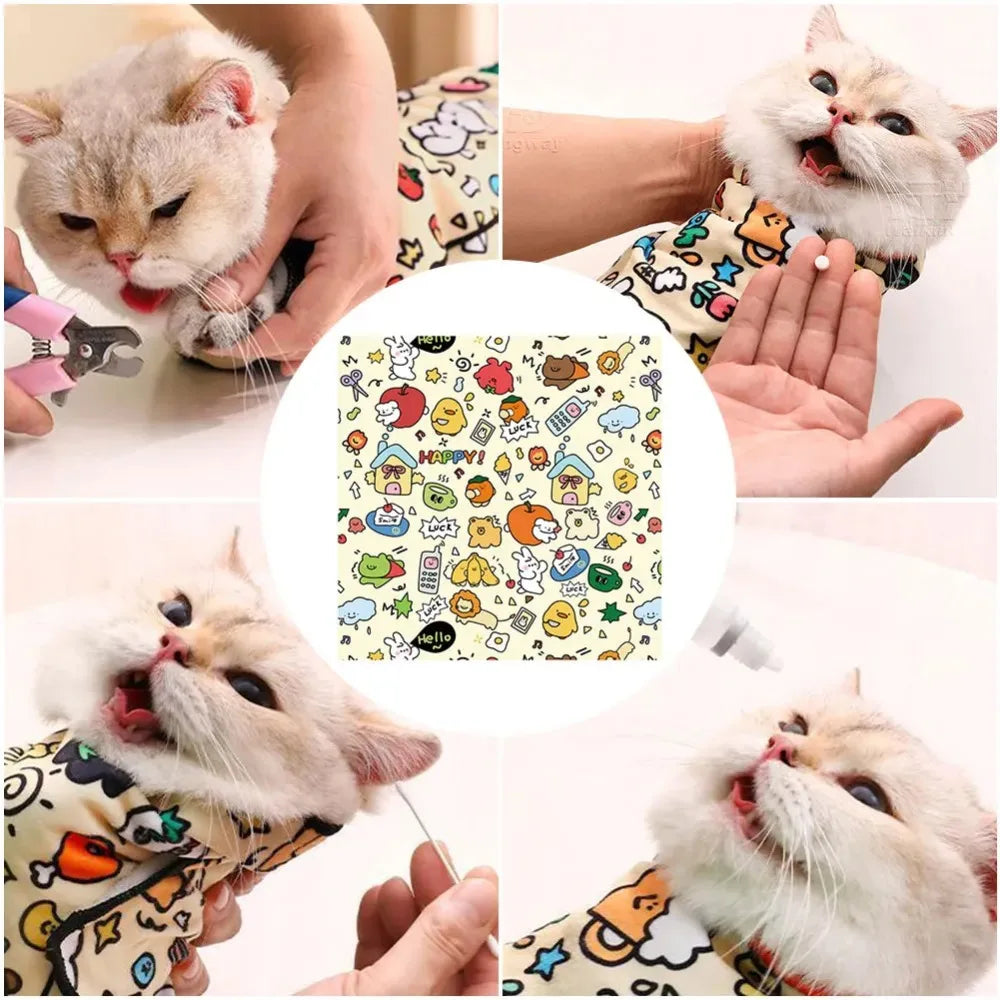 Woof Wink Calming Cat Grooming Wrap