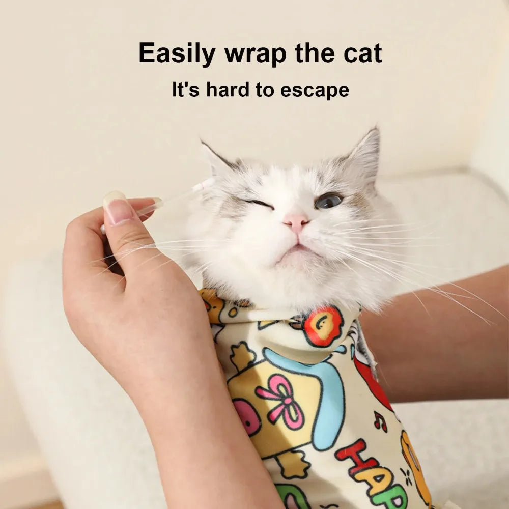 Woof Wink Calming Cat Grooming Wrap