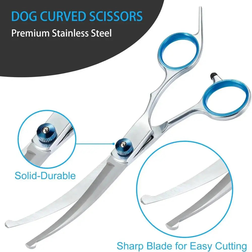 Woof Wink Round-Tip Safety Grooming Scissors