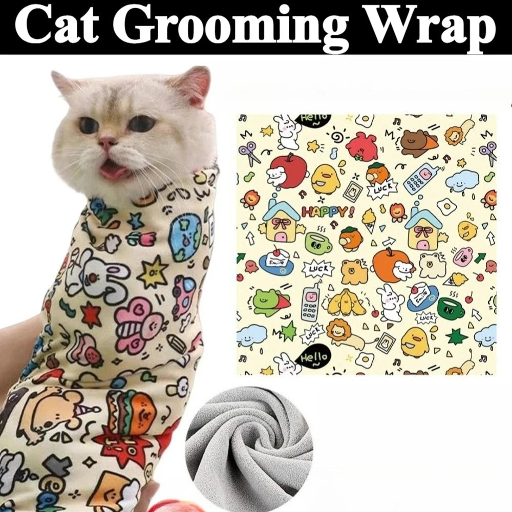 Woof Wink Calming Cat Grooming Wrap