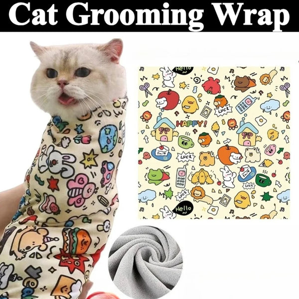 Woof Wink Calming Cat Grooming Wrap