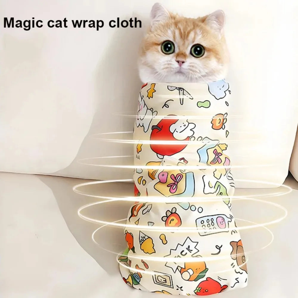 Woof Wink Calming Cat Grooming Wrap