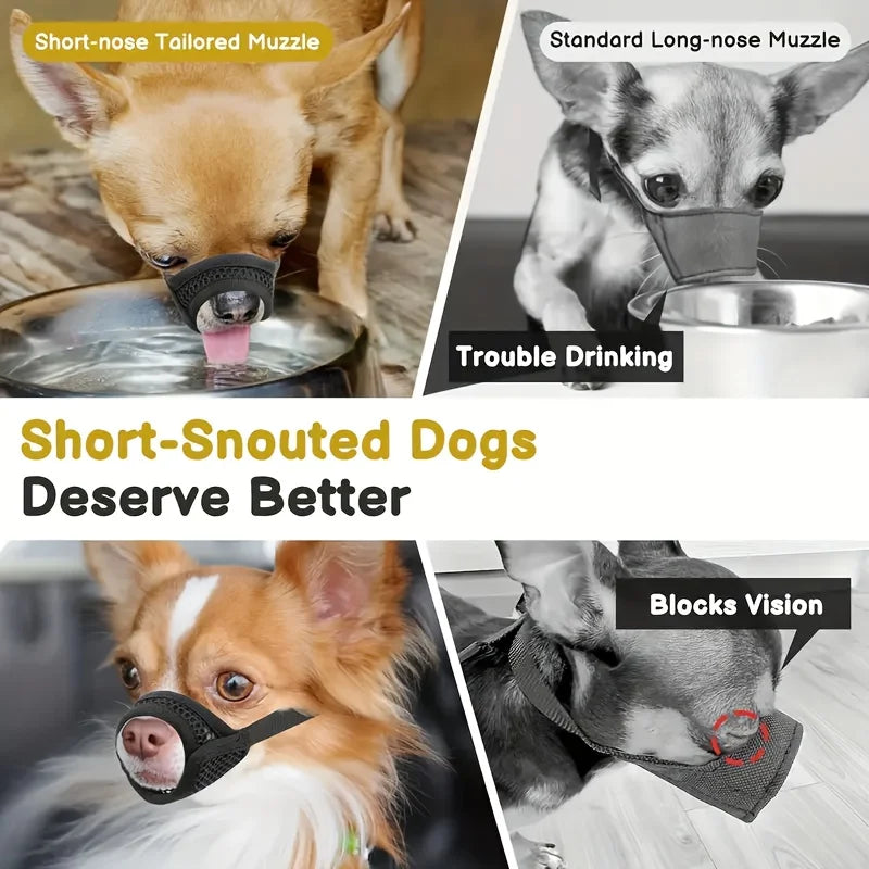 Woof Wink Breathable Mesh Muzzle for Small Dogs