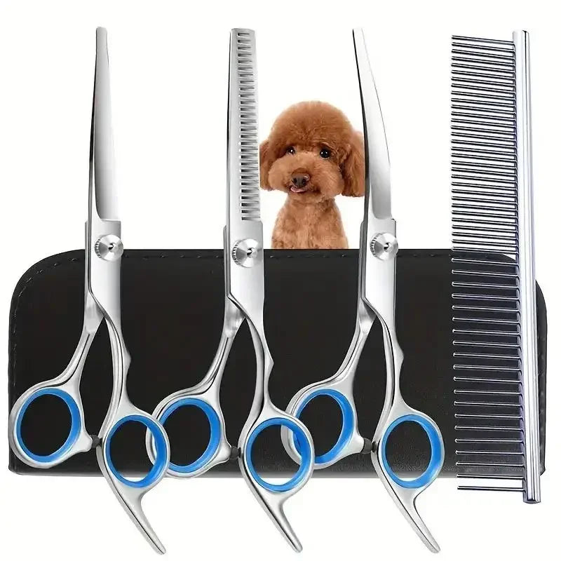 Woof Wink Round-Tip Safety Grooming Scissors