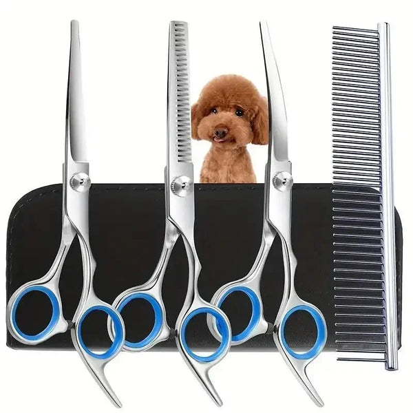 Woof Wink Round-Tip Safety Grooming Scissors