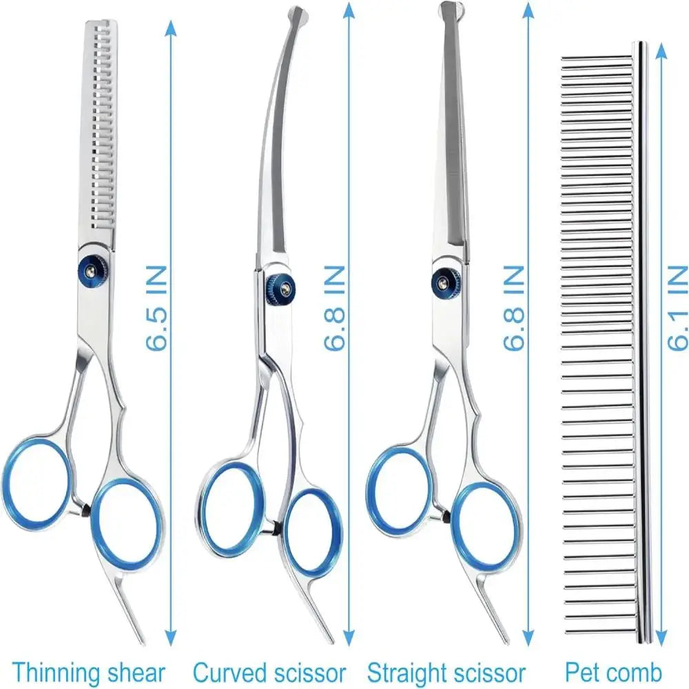 Woof Wink Round-Tip Safety Grooming Scissors