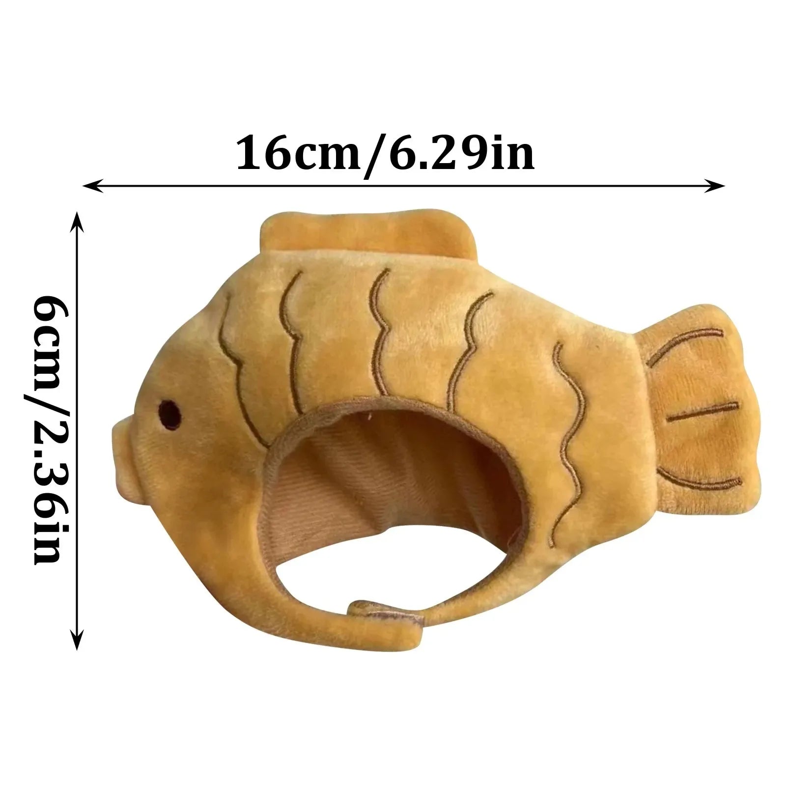 Woof Wink Playful Fish Costume Hat for Cats