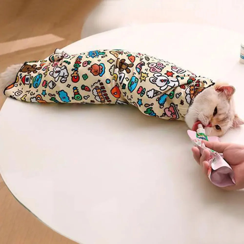 Woof Wink Calming Cat Grooming Wrap