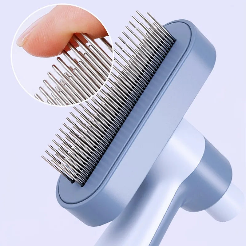 Woof Wink Self-Cleaning Double-Row Grooming Brush
